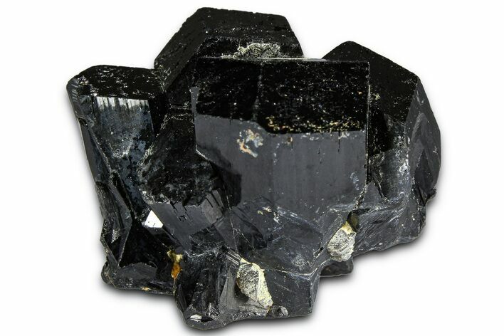 Lustrous Black Tourmaline (Schorl) Crystal Cluster - Namibia #361704
